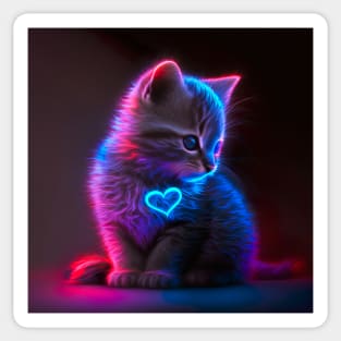 Valentines American shorthair kitten - a purr-fect valentine gift for your cat-loving pet lover Sticker